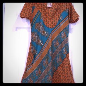India Boutique Floral Dress/Tunic Size M